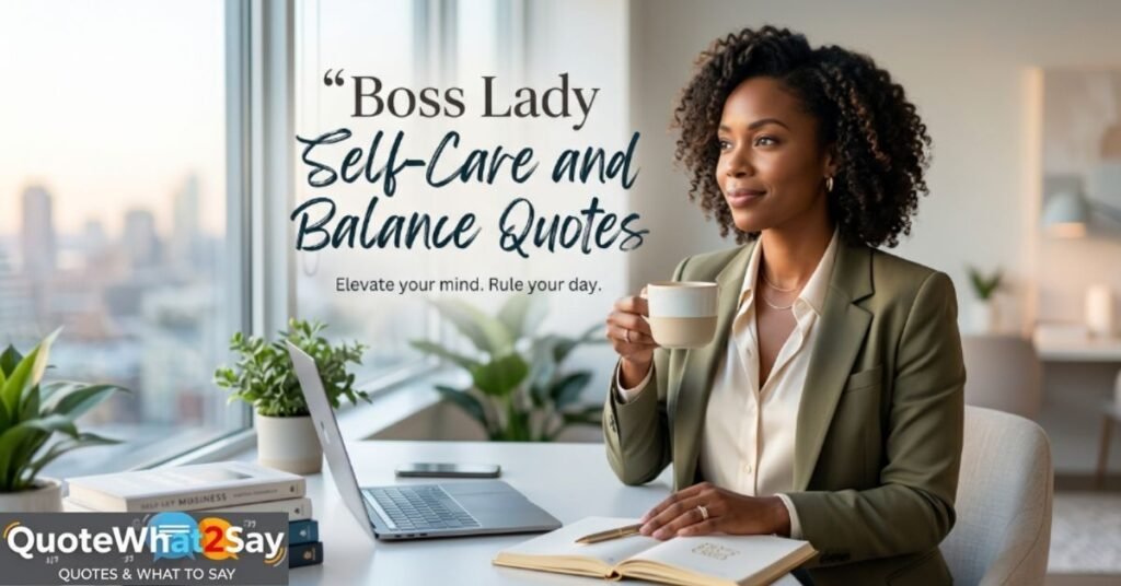 Boss Lady Self-Care and Balance Quotes