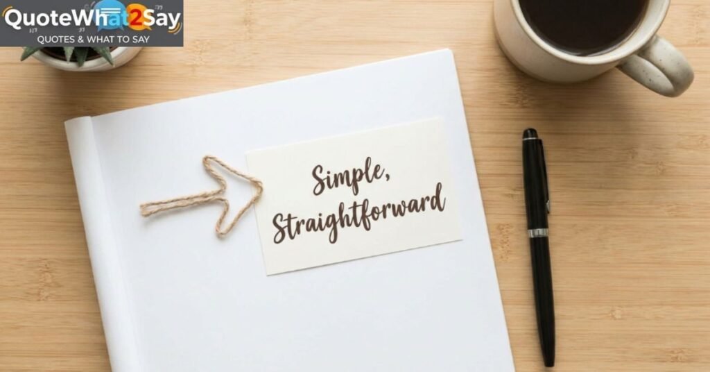  Simple, Straightforward