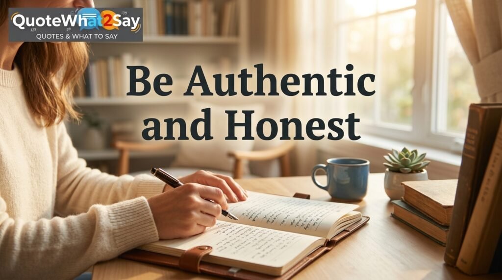 Be Authentic and Honest