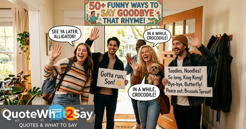 50+ Funny Ways to Say Goodbye That Rhyme (With Examples)