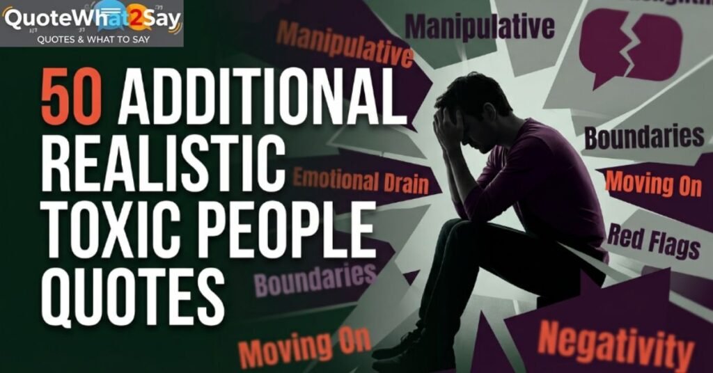 Bonus 50 Additional Realistic Toxic People Quotes
