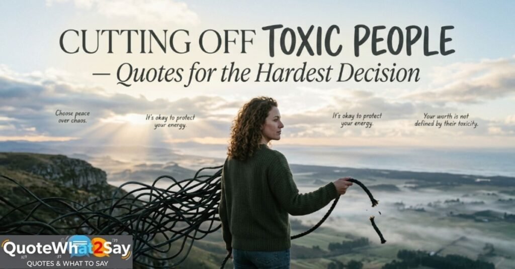 Cutting Off Toxic People — Quotes for the Hardest Decision