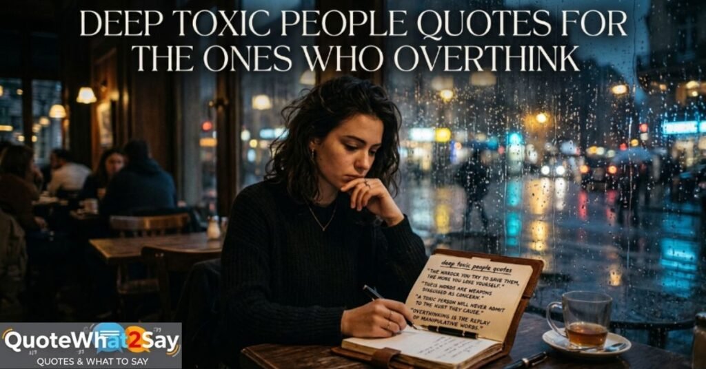Deep Toxic People Quotes for the Ones Who Overthink