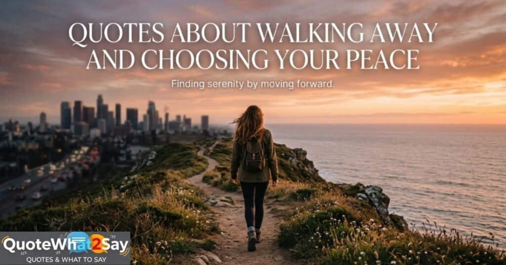 Quotes About Walking Away and Choosing Your Peace