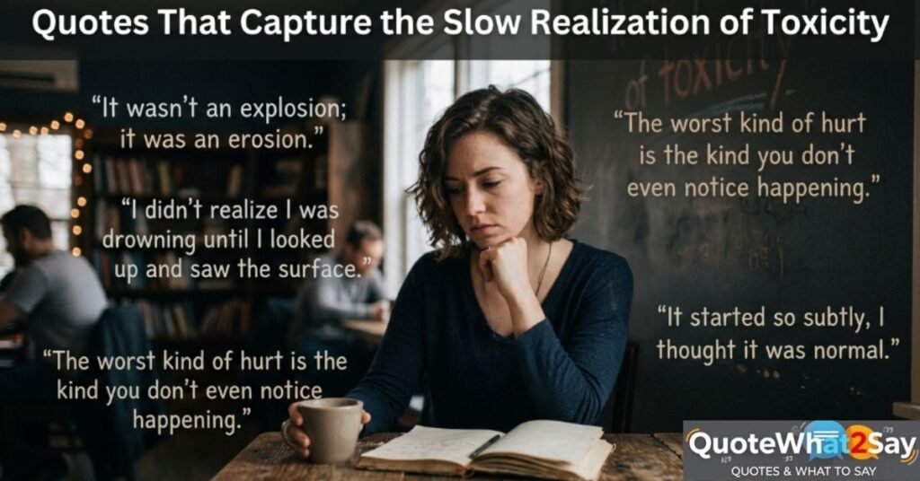 Quotes That Capture the Slow Realization of Toxicity