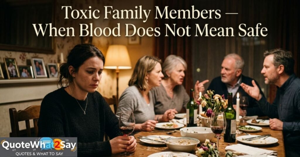 Toxic Family Members — When Blood Does Not Mean Safe