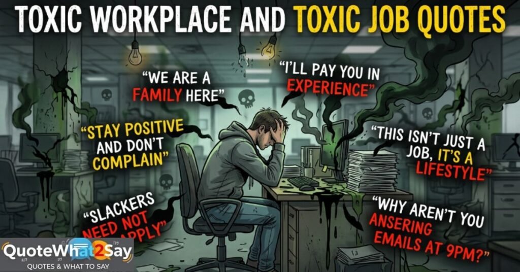 Toxic Workplace and Toxic Job Quotes