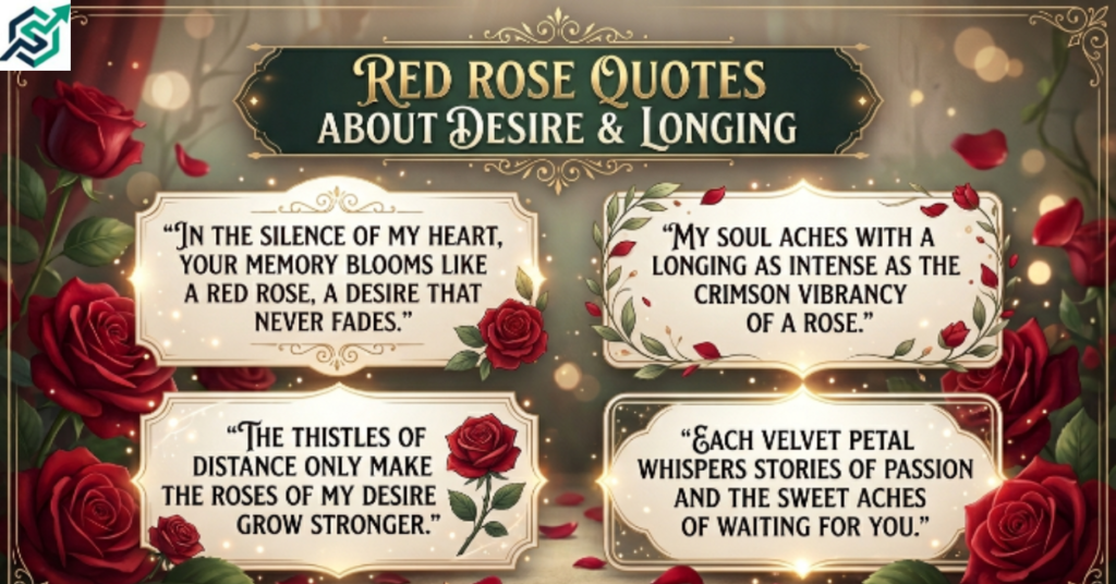 Red Rose Quotes About Desire & Longing