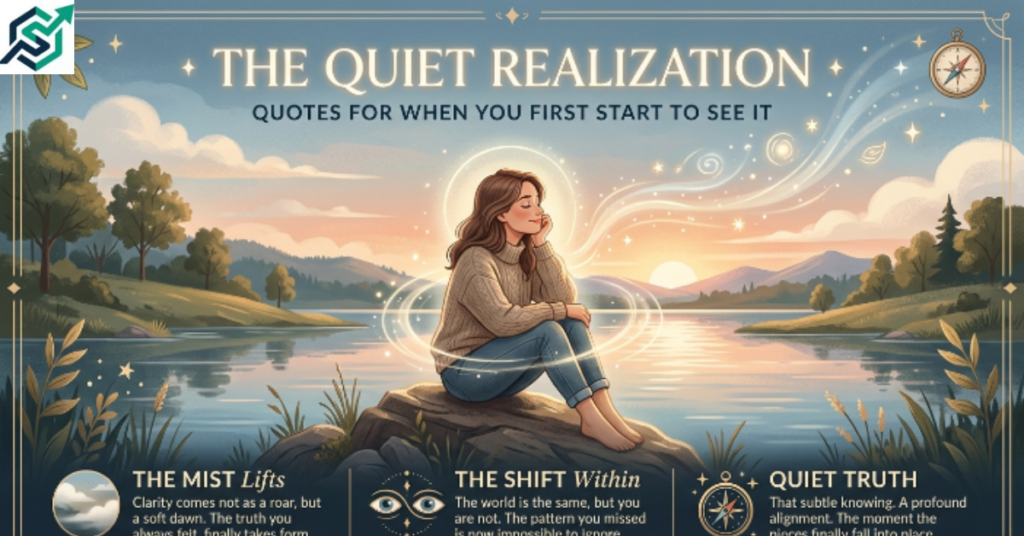 The Quiet Realization — Quotes for When You First Start to See It