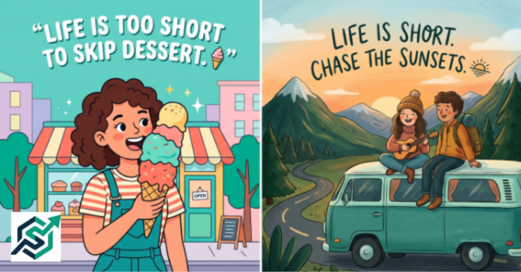 Short "Life Is Too Short" Quotes for Instagram Captions and Bios