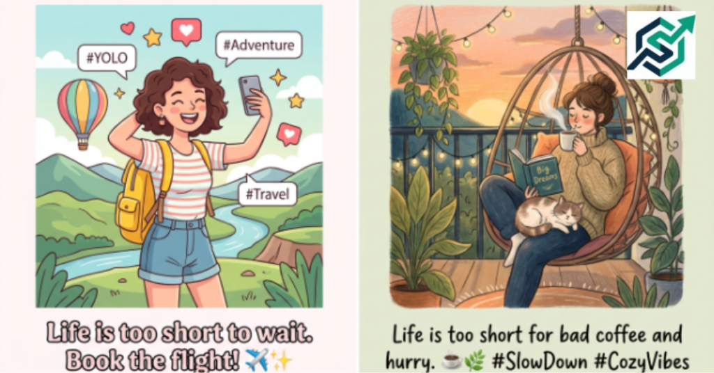 Aesthetic "Life Is Too Short" Captions for Social Media Posts