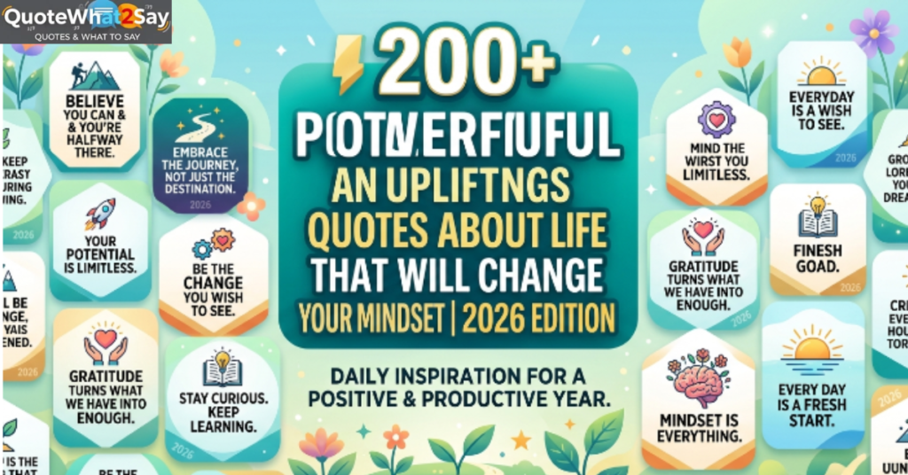 200+ Powerful And Uplifting Quotes About Life That Will Change Your Mindset 2026