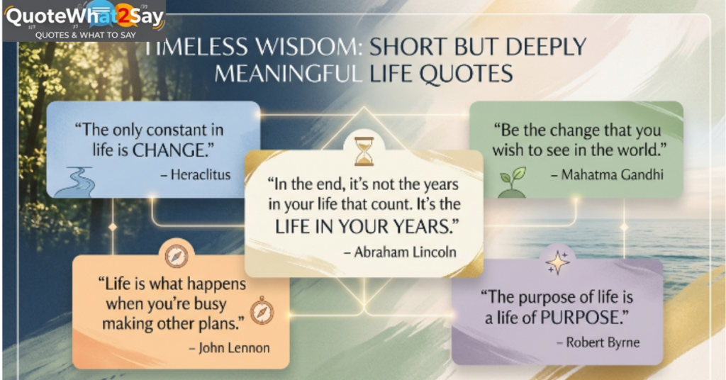 Short But Deeply Meaningful Life Quotes That Stay With You