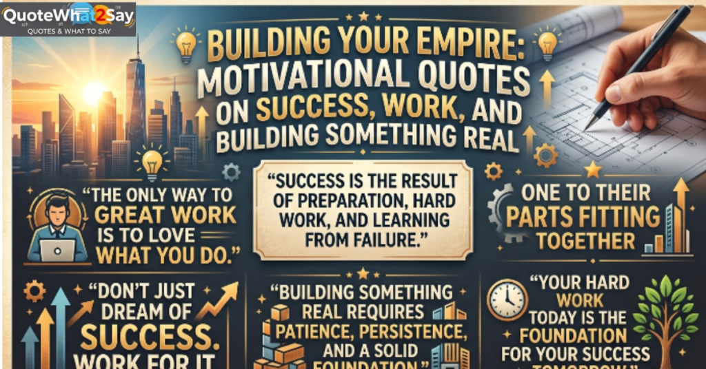 Motivational Life Quotes About Success, Work, and Building Something Real