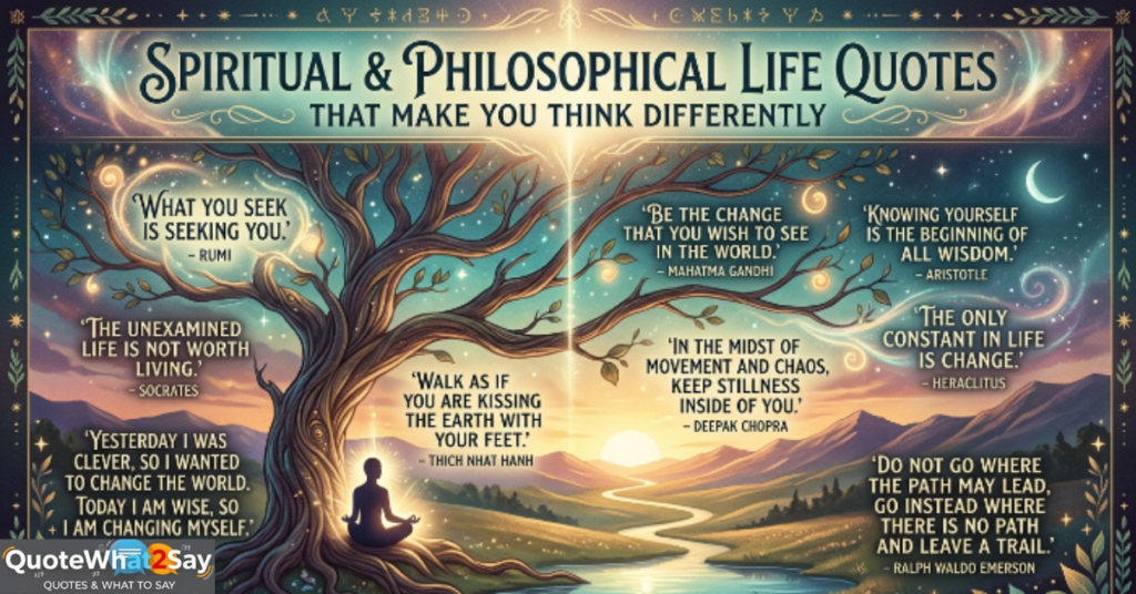Spiritual and Philosophical Life Quotes That Make You Think Differently