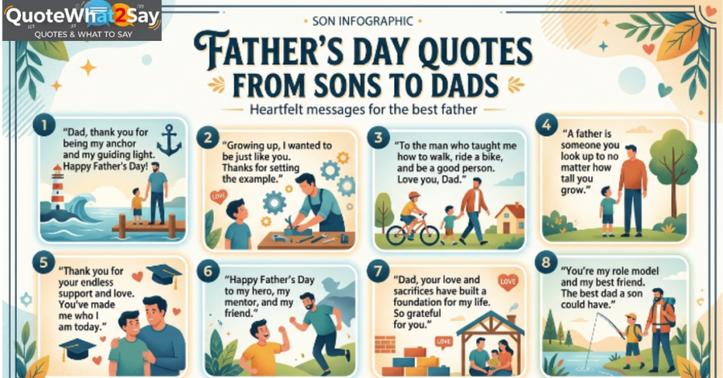 Father's Day Quotes From Sons to Dads