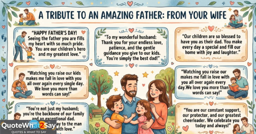 Father's Day Quotes From a Wife About Her Husband as a Father