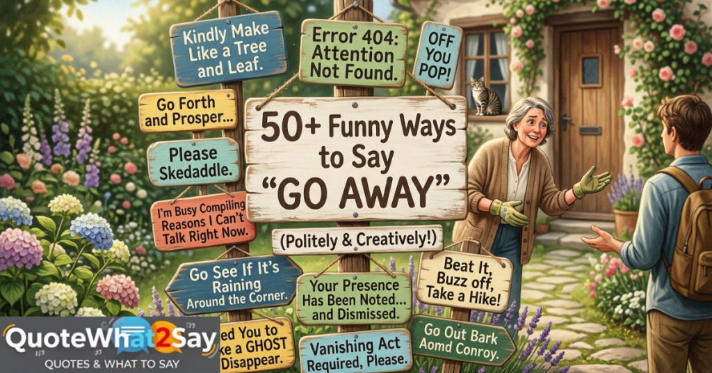 50+ Funny Ways to Say “Go Away