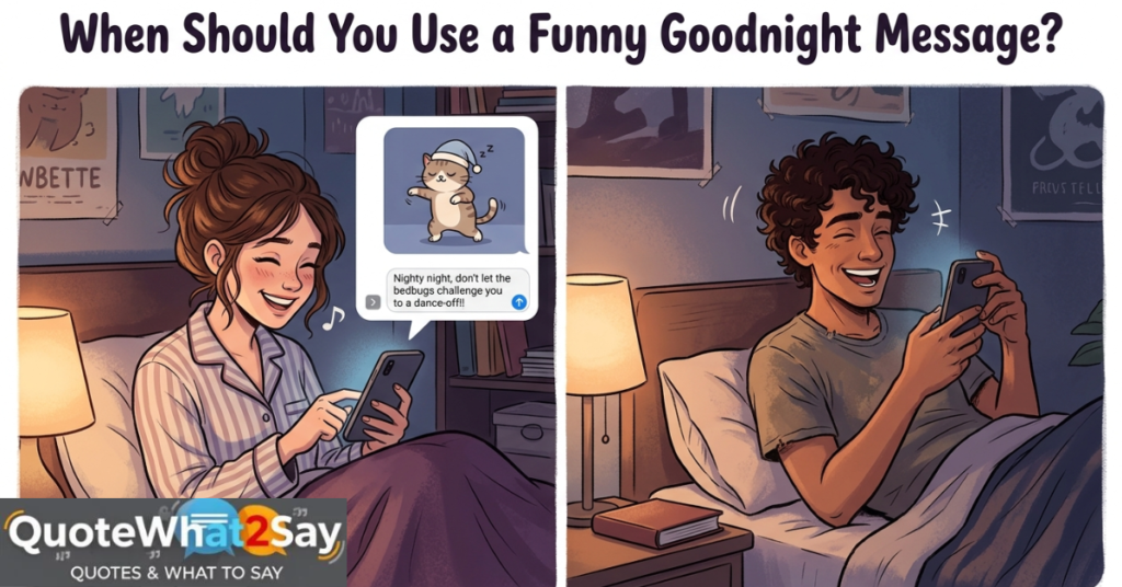 When Should You Use a Funny Goodnight Message?