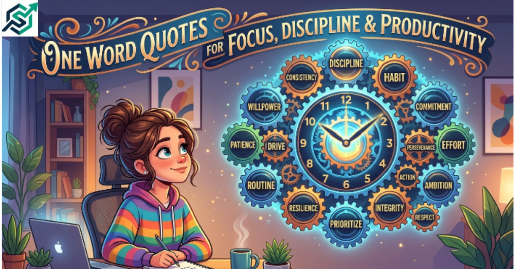 One Word Quotes for Focus, Discipline and Productivity