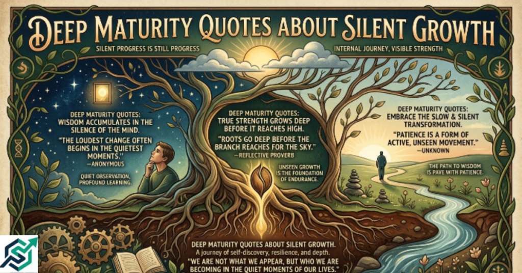 Deep Maturity Quotes About Silent Growth