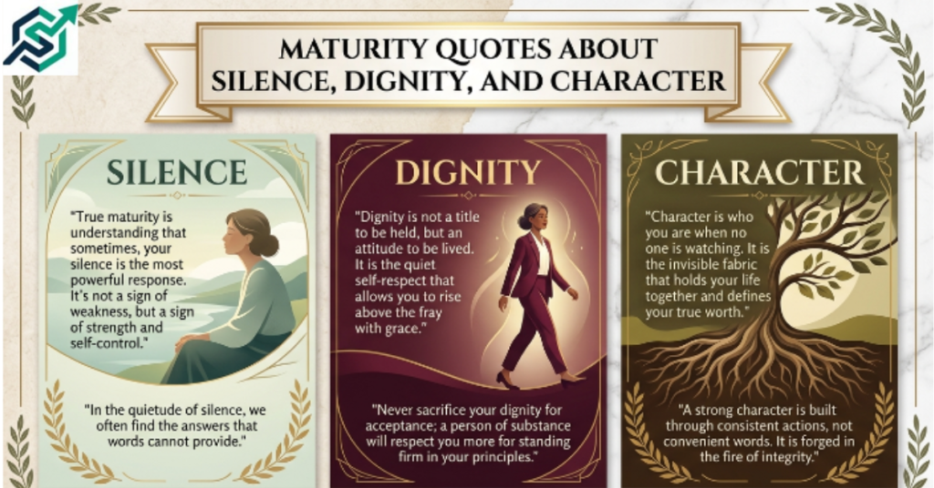 Maturity Quotes About Silence, Dignity, and Character