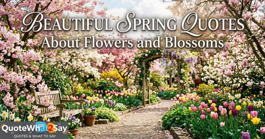Beautiful Spring Quotes About Flowers and Blossoms