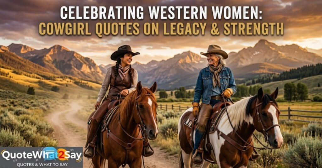 Celebrating Western Women Cowgirl Quotes on Legacy & Strength