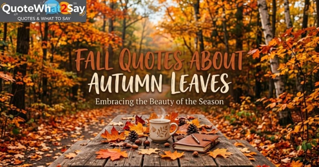 Fall Quotes About Autumn Leaves