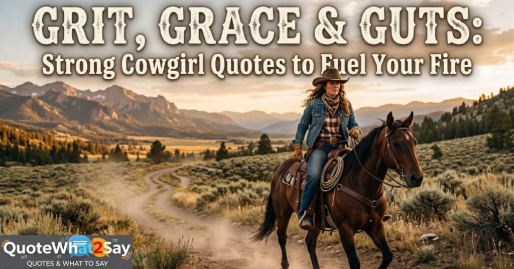 Grit, Grace & Guts Strong Cowgirl Quotes to Fuel Your Fire