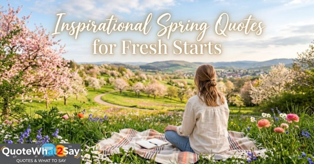 Inspirational Spring Quotes for Fresh Starts
