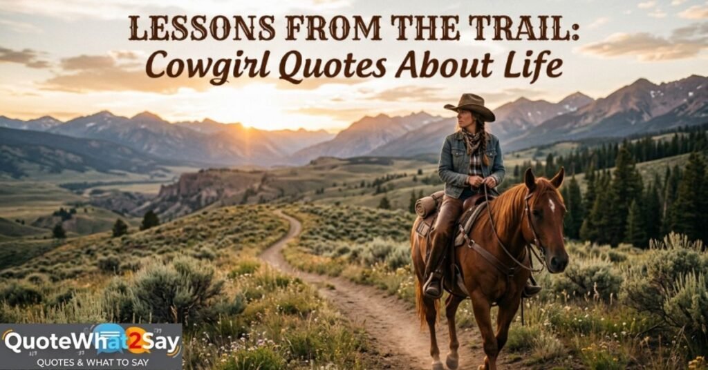 Lessons from the Trail Cowgirl Quotes About Life