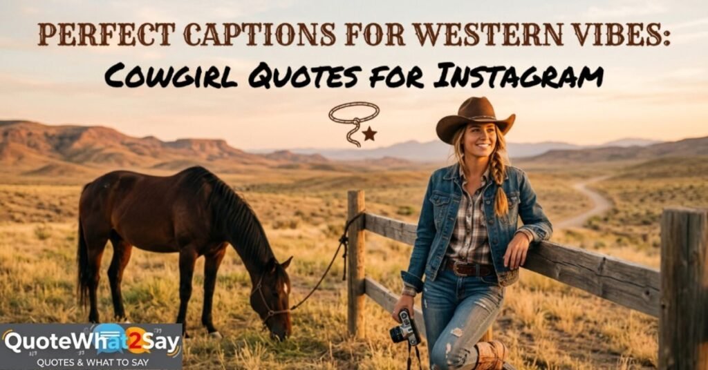 Perfect Captions for Western Vibes Cowgirl Quotes for Instagram