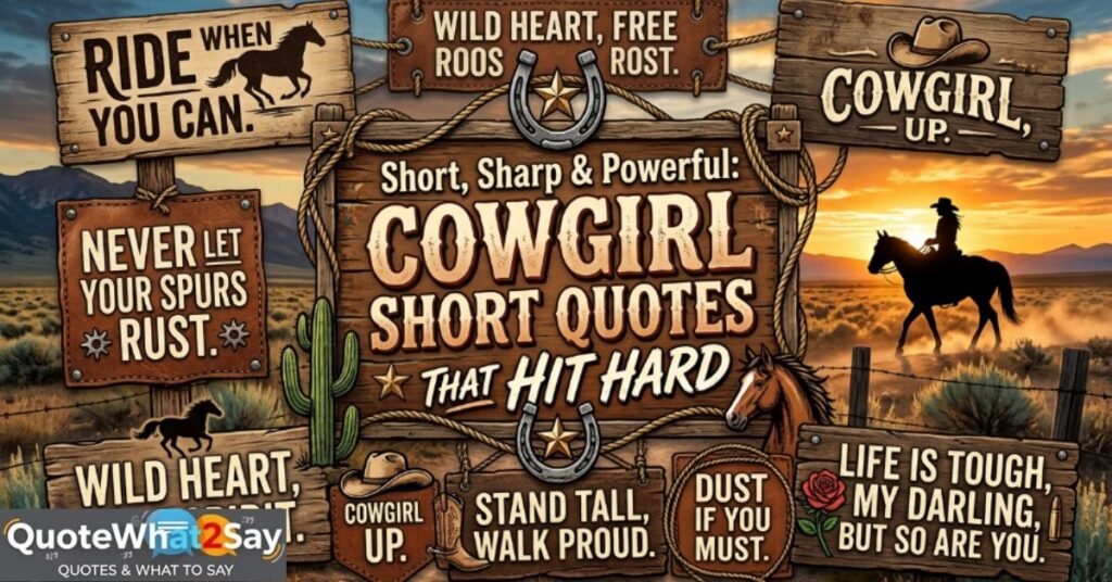 Short, Sharp & Powerful Cowgirl Short Quotes That Hit Hard