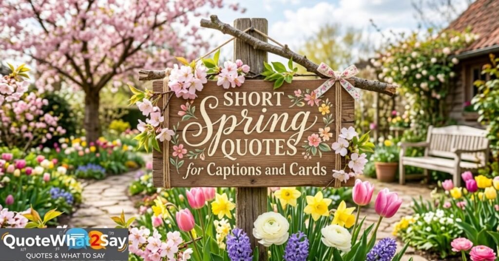 Short Spring Quotes for Captions and Cards