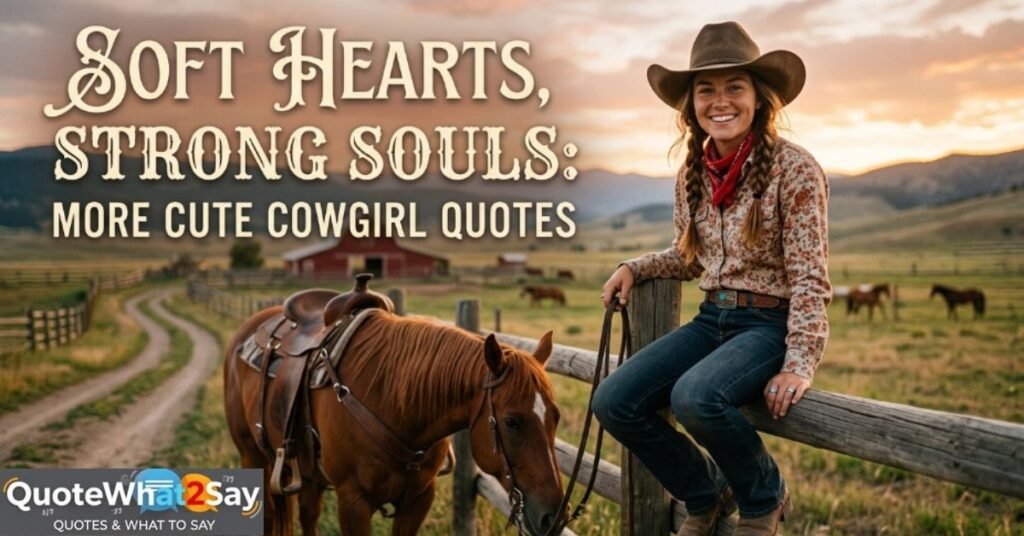 Soft Hearts, Strong Souls More Cute Cowgirl Quotes