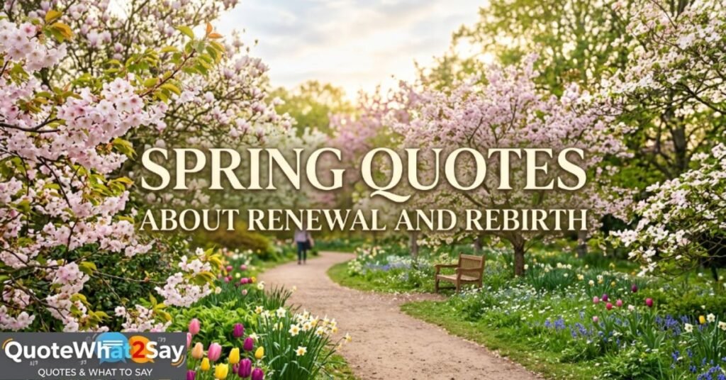 Spring Quotes About Renewal and Rebirth