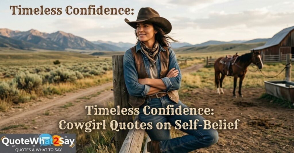 Timeless Confidence Cowgirl Quotes on Self-Belief