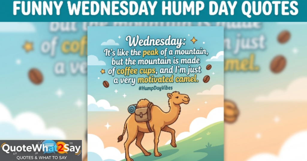 Funny Wednesday Hump Day Quotes