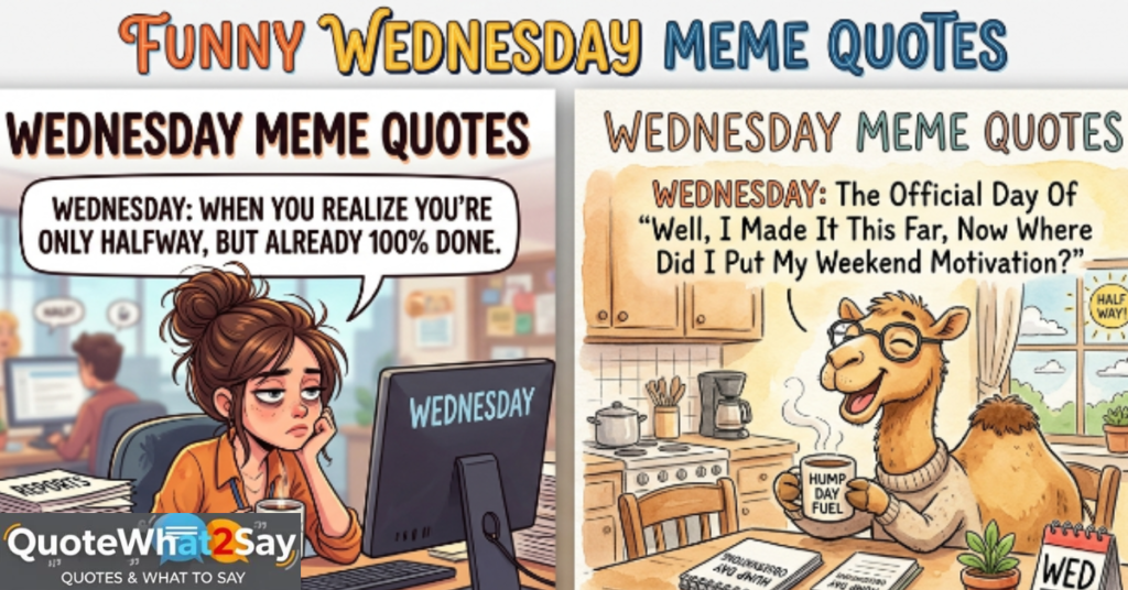 Funny Wednesday Meme Quotes