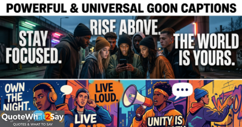 Powerful & Universal Goon Captions