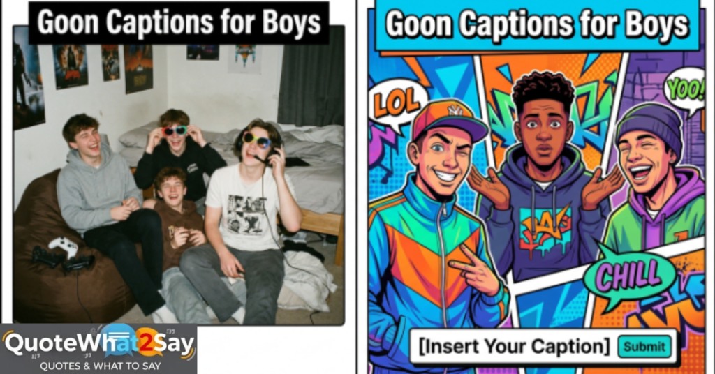 Goon Captions for Boys