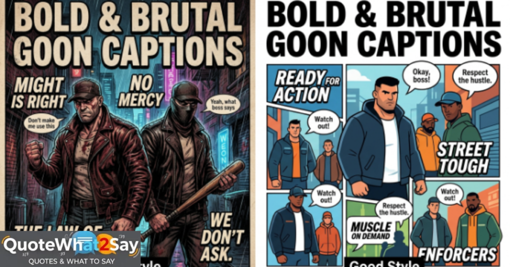 Bold & Brutal Goon Captions