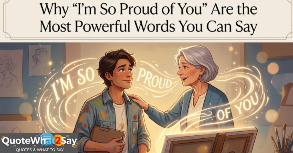 Why "I'm So Proud of You" Are the Most Powerful Words You Can Say