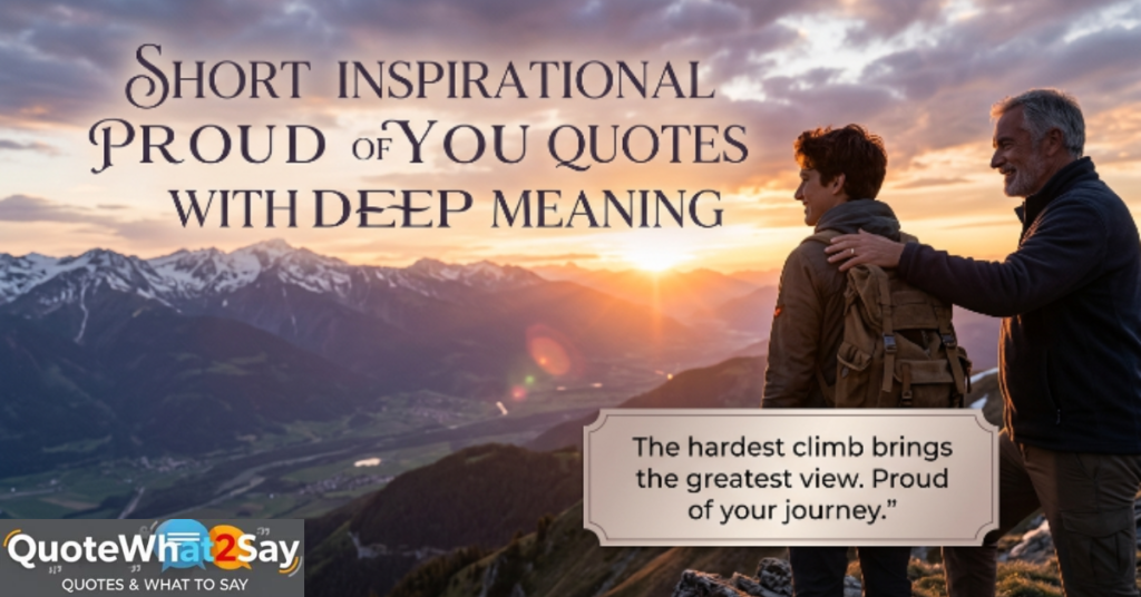 Short Inspirational Proud of You Quotes With Deep Meaning