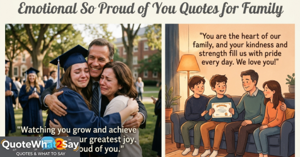 Emotional So Proud of You Quotes for Family
