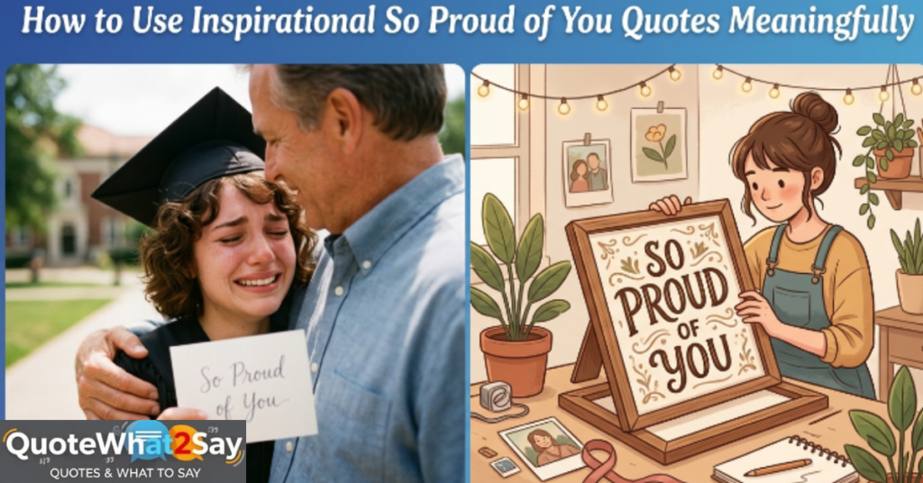 How to Use Inspirational So Proud of You Quotes Meaningfully