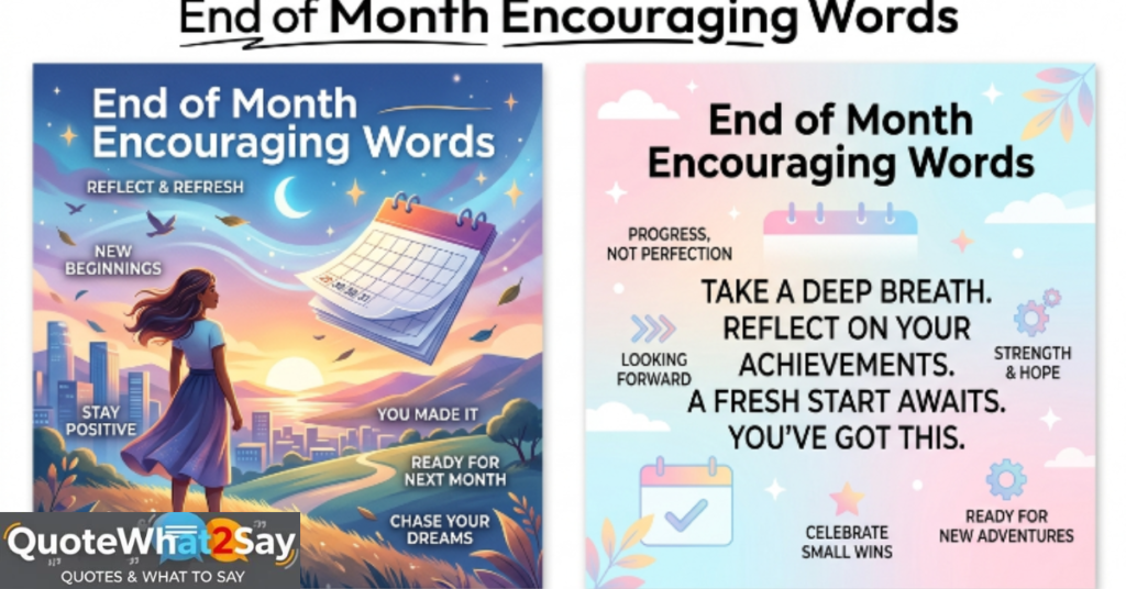 End of Month Encouraging Words