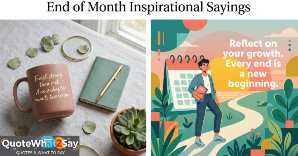 End of Month Inspirational Sayings