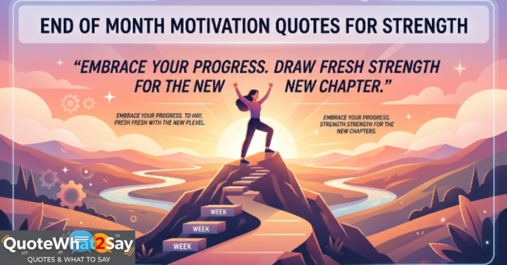 End of Month Motivation Quotes for Strength